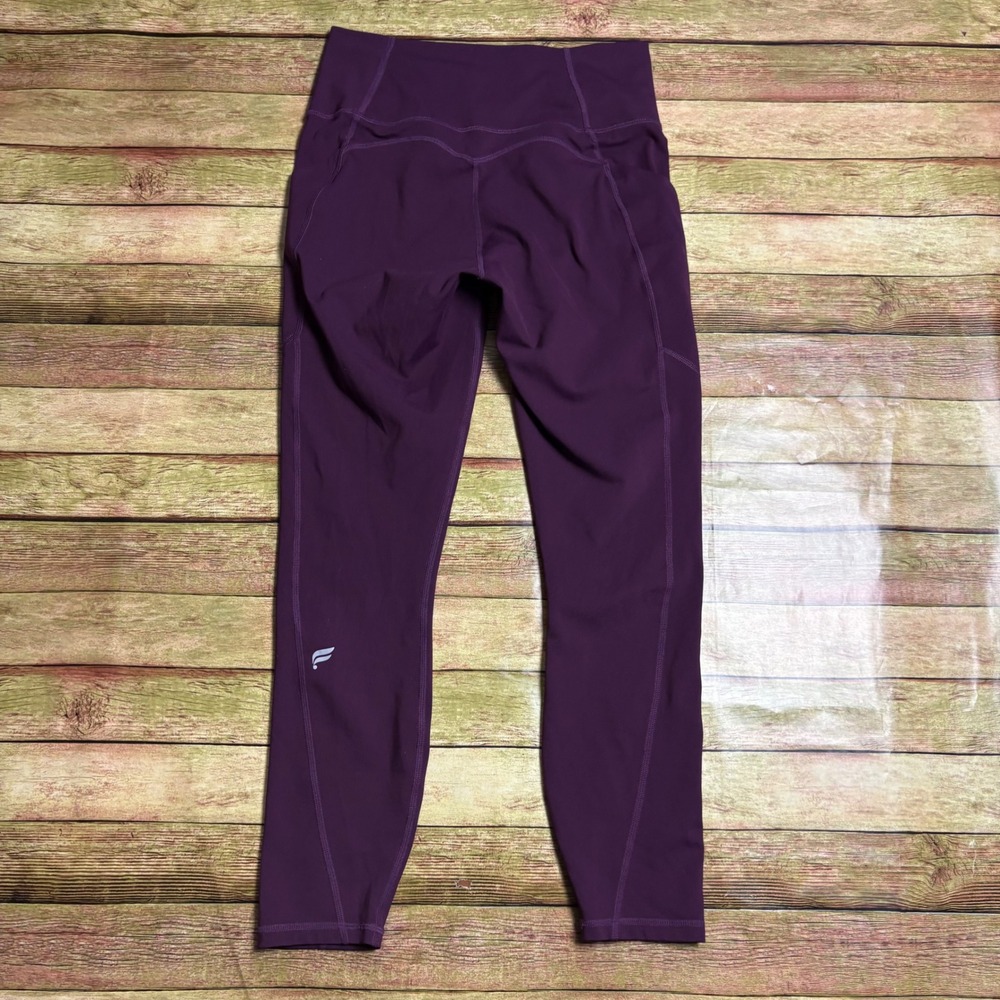 Fabletics PureLuxe High Waisted Pocket Leggings Plum Purple XS 7/8 Length